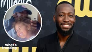 LEFT: Lamorne Morris shares the moment he got some amazing news and was able to celebrate with his daughter. (Picture by: @lamornemorris via TikTok) RIGHT: Lamorne Morris attends the 29th annual Critics' Choice Awards at the Barker Hanger in Santa Monica, California on Sunday, January 14, 2024. (Picture by: Jim Ruymen/UPI / Shutterstock)