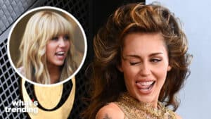 LEFT: Miley Cyrus filming a shopping scene where she gets mobbed by the paperatzzi for the new Hannah Montanna movie on Rodeo Drive in Beverly Hills (Picture by: SplashNews.com) RIGHT: Miley Cyrus at the 66th Annual Grammy Awards (Picture by: David Fisher / Shutterstock)