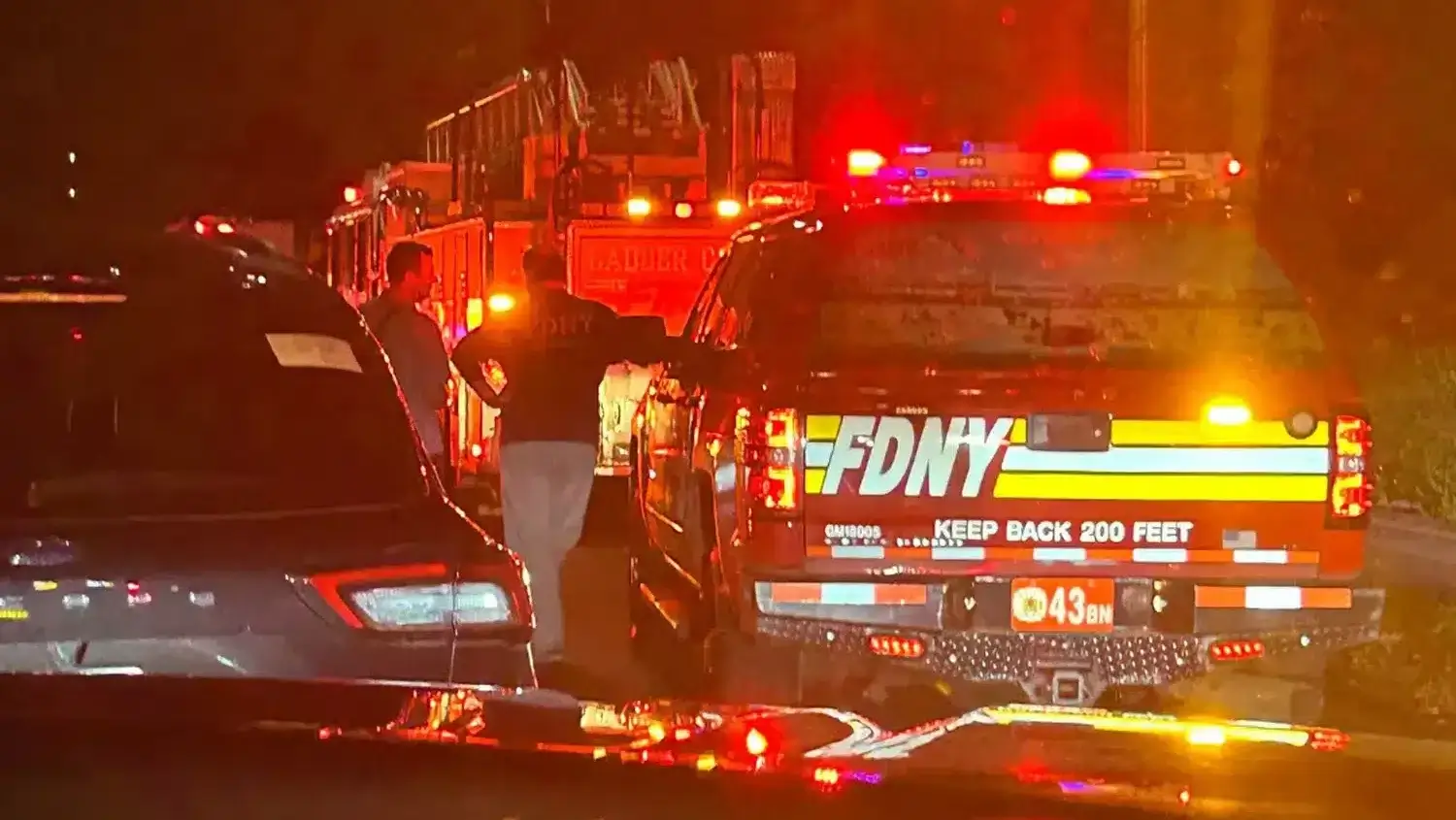 Off-Duty NYC Fire Chief Saves Man from Burning Car on Brooklyn Highway ...