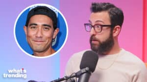 LEFT: ELYSIAN PARK, LOS ANGELES, CALIFORNIA, USA - AUGUST 08: Kershaw's Challenge Ping Pong 4 Purpose 2022 held at Dodger Stadium on August 8, 2022 in Elysian Park, Los Angeles, California, United States. (Photo by Xavier Collin/Image Press Agency) RIGHT: What's Trending CEO and founder interviews creator Adam Rose for the 'Creator Spotlight' series powered by PRophet. (Photo by: What's Trending)