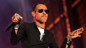 Puerto Rican singer Marc Anthony performs in concert during his 'Viviendo Tour' at the 'Beto Avila' Baseball Stadium in Cancun, Mexico, 27 October 2023.