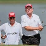 Former President Donald Trump,, seen golfing in Doral, Florida, on Oct. 27, 2022. Authorities said Sunday, Sept. 15, 2024, that they detained a gunman who wanted to assassinate the former president using an assault-style rifle at his West Palm Beach golf course.