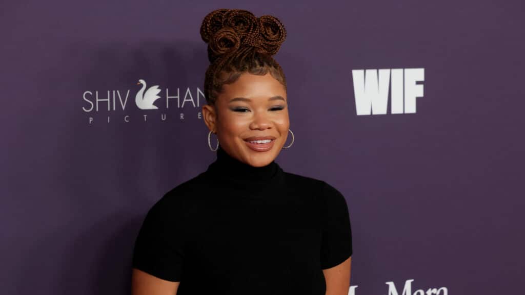 Storm Reid arrives for the Women in Film Honors at The Beverly Hilton on Thursday, October 24, 2024.