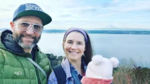 Christopher Robinson, Amanda Knox, and their daughter Eureka in 2022. Photo: Amanda Knox Instagram