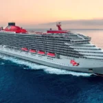 Virgin Voyages' Scarlet Lady cruise ship. Virgin Voyages