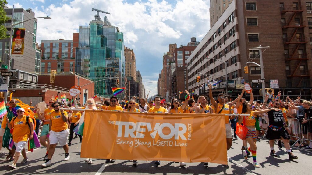 The Trevor Project at Pride Parade.