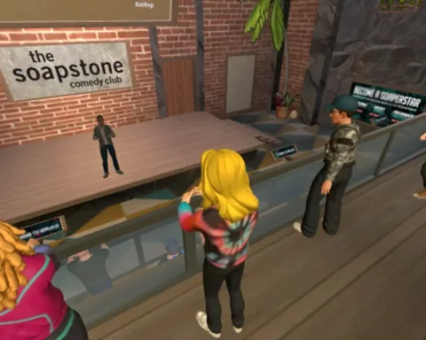 Soapstone Comedy launches a NYC-inspired VR venue in Meta Horizon, bringing live comedy and LaughFest sets to life