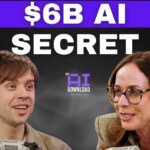 Two people discussing on The AI Download podcast with text "$6B AI Secret" above them