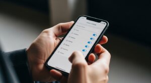 Person adjusting privacy settings toggles on a smartphone screen.