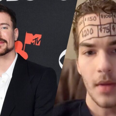 MrBeast has officially revived the "skinvertising" trend by turning human foreheads into digital billboards.