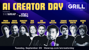 Prem Akkaraju, David Bianchi, Dorothy Pang, Ana Kley, Nik Kleverov, Jesse Wellens, Simone Ferretti, Maverick Maltin, Bernie Su at AI Creator Day event banner